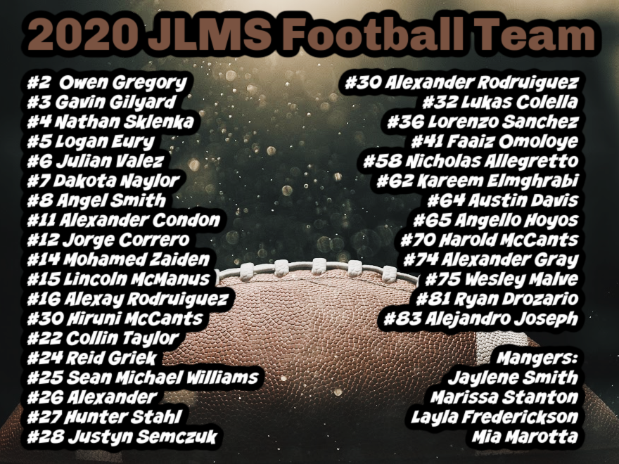 2020 JLMS Football Team